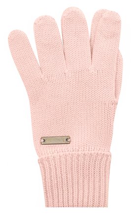 Детские шерстяные перчатки IL TRENINO розового цвета, арт. 20 4055/E0 | Фото 1 (Материал: Шерсть, Текстиль; Региональные ограничения белый список (Axapta Mercury): RU)