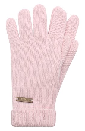 Детские шерстяные перчатки IL TRENINO розового цвета, арт. 20 4063/E0 | Фото 1 (Материал: Шерсть, Текстиль)