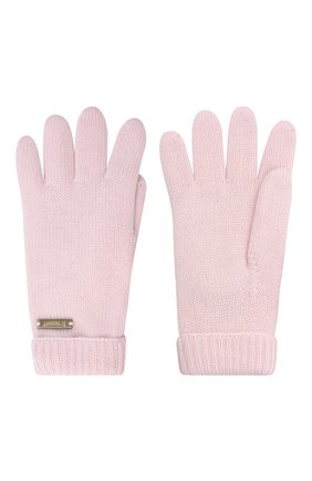 Детские шерстяные перчатки IL TRENINO розового цвета, арт. 20 4063/E0 | Фото 2 (Материал: Шерсть, Текстиль)