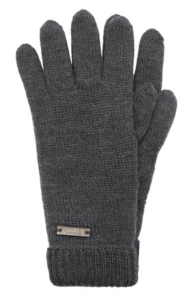 Детские шерстяные перчатки IL TRENINO темно-серого цвета, арт. 20 4063/E0 | Фото 1 (Материал: Шерсть, Текстиль; Региональные ограничения белый список (Axapta Mercury): RU)