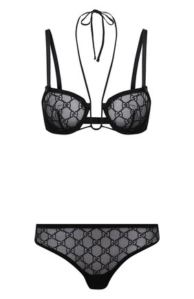 Женские комплект бюстгальтер и трусы GUCCI черного цвета по цене 64950 руб., арт. 624923/XJBVY | Фото 1 Женские комплект бюстгальтер и трусы GUCCI черного цвета, арт. 624923/XJBVY | Фото 1
