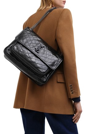 Женская сумка niki large SAINT LAURENT черного цвета по цене 175500 руб., арт. 633157/0EN04 | Фото 2 Женская сумка niki large SAINT LAURENT черного цвета, арт. 633157/0EN04 | Фото 2