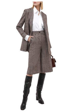 Женские шерстяные шорты KITON коричневого цвета по цене 99500 руб., арт. D50102K05T27 | Фото 2 Женские шерстяные шорты KITON коричневого цвета, арт. D50102K05T27 | Фото 2