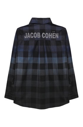Детская хлопковая рубашка JACOB COHEN синего цвета по цене 19750 руб., арт. J8013 J-01014 | Фото 2 Детская хлопковая рубашка JACOB COHEN синего цвета, арт. J8013 J-01014 | Фото 2