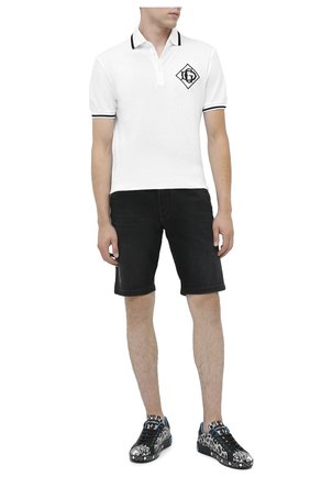 Мужские джинсовые шорты DOLCE & GABBANA черного цвета по цене 37750 руб., арт. GY4JED/G8C02 | Фото 2 Мужские джинсовые шорты DOLCE & GABBANA черного цвета, арт. GY4JED/G8C02 | Фото 2 (Принт: Без принта; Длина Шорты М: До колена; Стили: Кэжуэл; Материал внешний: Хлопок, Деним; Кросс-КТ: Деним)