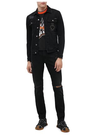 Мужские джинсы DOLCE & GABBANA черного цвета по цене 76900 руб., арт. GY07CZ/G8C03 | Фото 2 Мужские джинсы DOLCE & GABBANA черного цвета, арт. GY07CZ/G8C03 | Фото 2