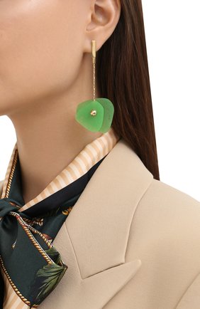Женские серьги CRYSTALLINE JEWELLERY зеленого цвета по цене 24310 руб., арт. 365B | Фото 2 Женские серьги CRYSTALLINE JEWELLERY зеленого цвета, арт. 365B | Фото 2