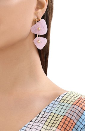 Женские серьги CRYSTALLINE JEWELLERY розового цвета по цене 20670 руб., арт. 368 | Фото 2 Женские серьги CRYSTALLINE JEWELLERY розового цвета, арт. 368 | Фото 2
