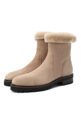Женские замшевые ботинки KITON бежевого цвета по цене 114500 руб., арт. D50805X04T78 | Фото 1 Женские замшевые ботинки KITON бежевого цвета, арт. D50805X04T78 | Фото 1