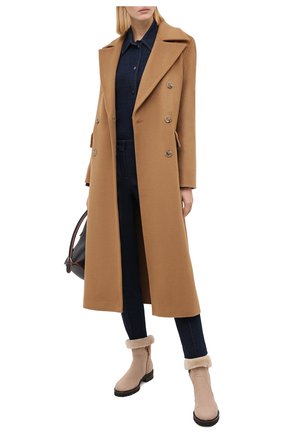 Женские замшевые ботинки KITON бежевого цвета по цене 114500 руб., арт. D50805X04T78 | Фото 2 Женские замшевые ботинки KITON бежевого цвета, арт. D50805X04T78 | Фото 2