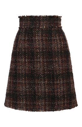 Женская юбка DOLCE & GABBANA коричневого цвета по цене 62650 руб., арт. F4B0AT/FQMHH | Фото 1 Женская юбка DOLCE & GABBANA коричневого цвета, арт. F4B0AT/FQMHH | Фото 1
