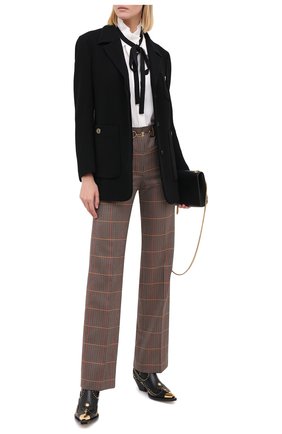 Женские шерстяные брюки BURBERRY коричневого цвета по цене 78100 руб., арт. 8030984 | Фото 2 Женские шерстяные брюки BURBERRY коричневого цвета, арт. 8030984 | Фото 2