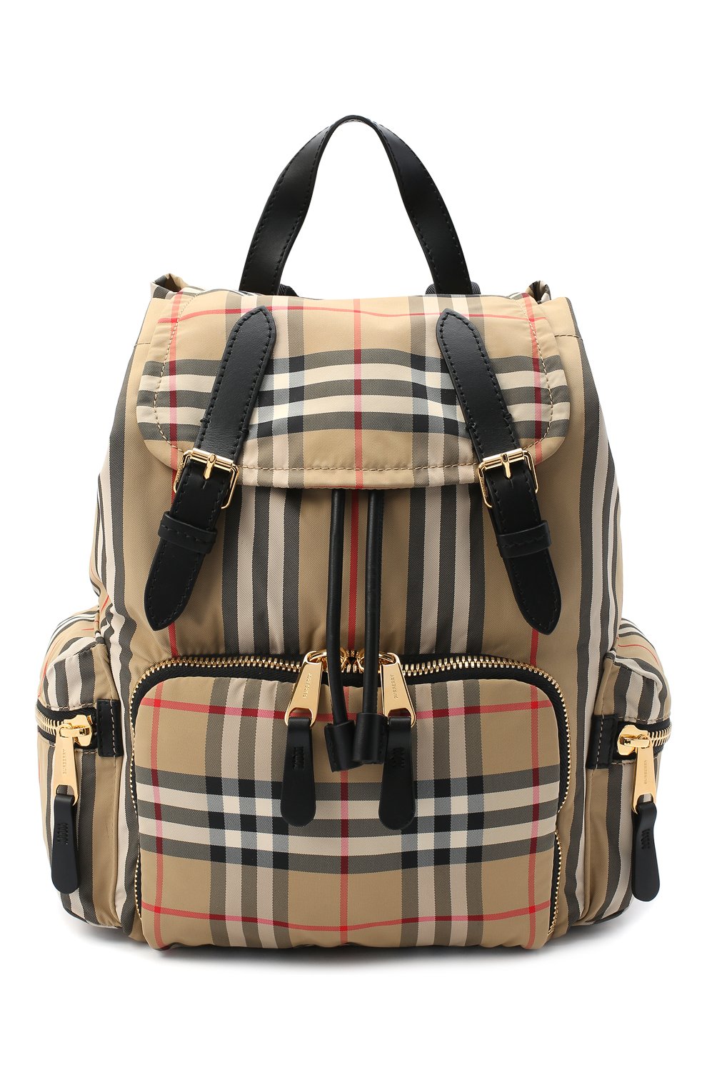 Женский рюкзак rucksack medium BURBERRY бежевого цвета, арт. 8032709 | Фото 1 (Размер: medium; Ремень/цепочка: На ремешке; Материал: Текстиль)
