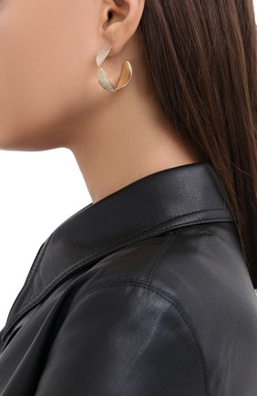 Женские серьги EXCLAIM золотого цвета по цене 8120 руб., арт. 042G3164E | Фото 2 Женские серьги EXCLAIM золотого цвета, арт. 042G3164E | Фото 2