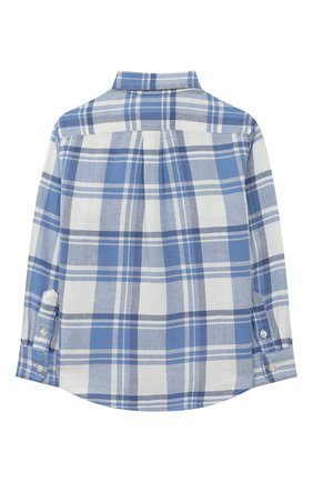 Детская хлопковая рубашка POLO RALPH LAUREN голубого цвета по цене 5955 руб., арт. 321785811 | Фото 2 Детская хлопковая рубашка POLO RALPH LAUREN голубого цвета, арт. 321785811 | Фото 2