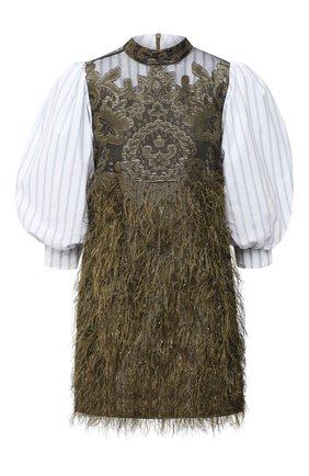 Женское платье GANNI хаки цвета по цене 32950 руб., арт. F5041 | Фото 1 Женское платье GANNI хаки цвета, арт. F5041 | Фото 1