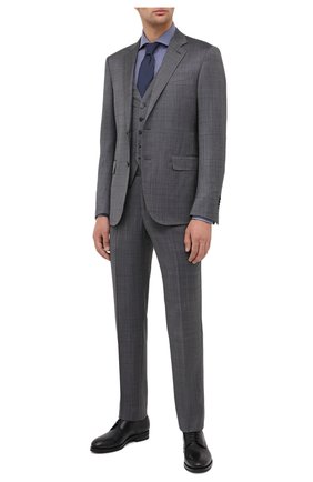 Мужская хлопковая сорочка KITON синего цвета по цене 51600 руб., арт. UCCH0746808 | Фото 2 Мужская хлопковая сорочка KITON синего цвета, арт. UCCH0746808 | Фото 2 (Материал внешний: Хлопок; Длина (для топов): Стандартные; Рукава: Длинные; Случай: Повседневный; Принт: Клетка; Мужское Кросс-КТ: Сорочка-одежда; Стили: Классический; Манжеты: На пуговицах; Воротник: Акула; Региональные ограничения белый список (Axapta Mercury): RU)
