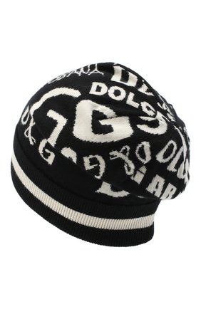Мужская кашемировая шапка DOLCE & GABBANA черно-белого цвета по цене 38250 руб., арт. GXB84T/JAW2U | Фото 2 Мужская кашемировая шапка DOLCE & GABBANA черно-белого цвета, арт. GXB84T/JAW2U | Фото 2