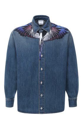 Мужская джинсовая рубашка MARCELO BURLON голубого цвета по цене 69950 руб., арт. CMYD011F20DEN001 | Фото 1 Мужская джинсовая рубашка MARCELO BURLON голубого цвета, арт. CMYD011F20DEN001 | Фото 1