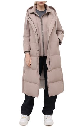 Женский пуховое пальто BRUNELLO CUCINELLI бежевого цвета по цене 420500 руб., арт. MB5749585 | Фото 2 Женский пуховое пальто BRUNELLO CUCINELLI бежевого цвета, арт. MB5749585 | Фото 2