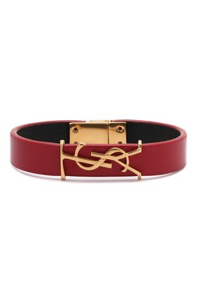 Женский кожаный браслет SAINT LAURENT красного цвета по цене 19950 руб., арт. 559355/BL40J | Фото 1 Женский кожаный браслет SAINT LAURENT красного цвета, арт. 559355/BL40J | Фото 1