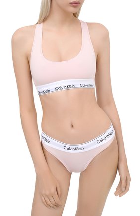 Женский бюстгальтер с логотипом бренда CALVIN KLEIN розового цвета по цене 4485 руб., арт. F3785E | Фото 2 Женский бюстгальтер с логотипом бренда CALVIN KLEIN розового цвета, арт. F3785E | Фото 2