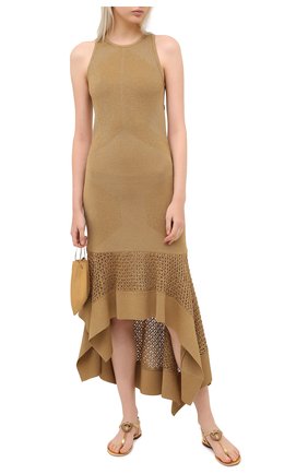 Женские кожаные сандалии DOLCE & GABBANA золотого цвета по цене 52400 руб., арт. CQ0353/A1016 | Фото 2 Женские кожаные сандалии DOLCE & GABBANA золотого цвета, арт. CQ0353/A1016 | Фото 2