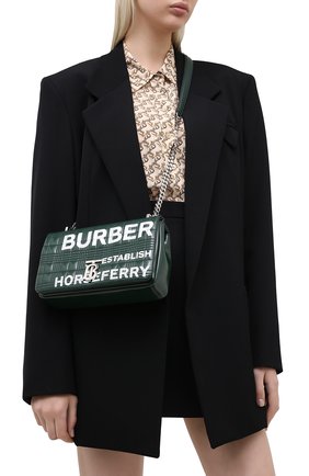Женская сумка lola small BURBERRY темно-зеленого цвета по цене 105000 руб., арт. 8031620 | Фото 2 Женская сумка lola small BURBERRY темно-зеленого цвета, арт. 8031620 | Фото 2