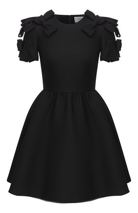 Женское платье из шерсти и шелка VALENTINO черного цвета по цене 262000 руб., арт. UB3VAT911CF | Фото 1 Женское платье из шерсти и шелка VALENTINO черного цвета, арт. UB3VAT911CF | Фото 1