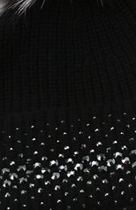 Женская кашемировая шапка WILLIAM SHARP черного цвета, арт. A12-13/SILVER F0X NATURAL | Фото 3 (Материал: Текстиль, Кашемир, Шерсть)