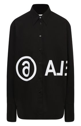 Женская хлопковая рубашка MM6 черного цвета по цене 41150 руб., арт. S52DL0097/S47294 | Фото 1 Женская хлопковая рубашка MM6 черного цвета, арт. S52DL0097/S47294 | Фото 1