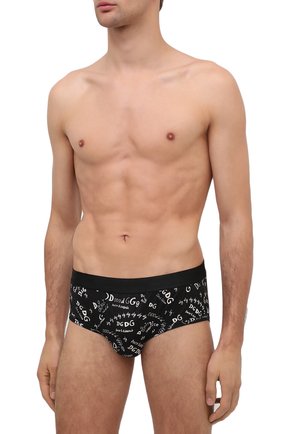 Мужские хлопковые хипсы DOLCE & GABBANA черно-белого цвета по цене 5940 руб., арт. M3A00J/HS7C5 | Фото 2 Мужские хлопковые хипсы DOLCE & GABBANA черно-белого цвета, арт. M3A00J/HS7C5 | Фото 2