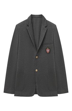 Детский пиджак DAL LAGO серого цвета по цене 21950 руб., арт. N035M/8111/17/L-18/XL | Фото 1 Детский пиджак DAL LAGO серого цвета, арт. N035M/8111/17/L-18/XL | Фото 1