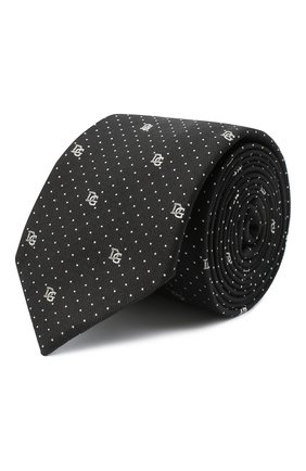 Мужской шелковый галстук DOLCE & GABBANA черного цвета по цене 14000 руб., арт. GT149E/G0JM0 | Фото 1 Мужской шелковый галстук DOLCE & GABBANA черного цвета, арт. GT149E/G0JM0 | Фото 1