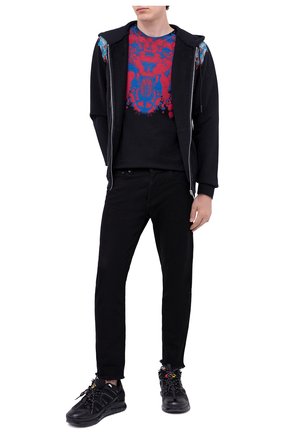 Мужская хлопковая толстовка MARCELO BURLON черного цвета по цене 37600 руб., арт. CMBE001F20FLE004 | Фото 2 Мужская хлопковая толстовка MARCELO BURLON черного цвета, арт. CMBE001F20FLE004 | Фото 2