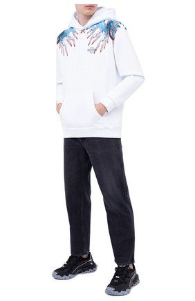 Мужской хлопковое худи MARCELO BURLON белого цвета по цене 35050 руб., арт. CMBB007F20FLE010 | Фото 2 Мужской хлопковое худи MARCELO BURLON белого цвета, арт. CMBB007F20FLE010 | Фото 2