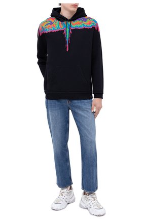 Мужской хлопковое худи MARCELO BURLON черного цвета по цене 35050 руб., арт. CMBB007F20FLE002 | Фото 2 Мужской хлопковое худи MARCELO BURLON черного цвета, арт. CMBB007F20FLE002 | Фото 2