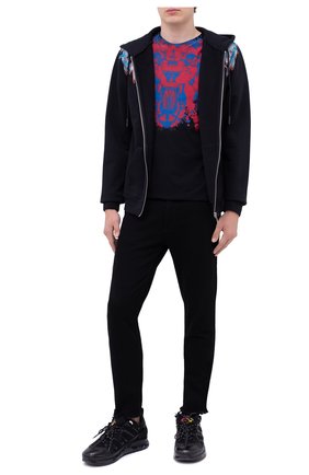 Мужская хлопковая футболка MARCELO BURLON черного цвета по цене 19450 руб., арт. CMAA018F20JER015 | Фото 2 Мужская хлопковая футболка MARCELO BURLON черного цвета, арт. CMAA018F20JER015 | Фото 2