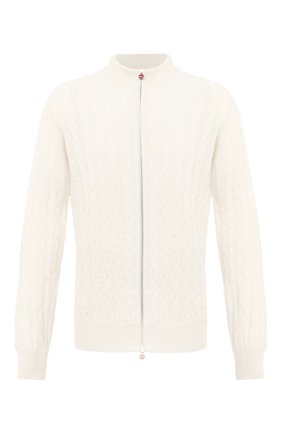Мужской кашемировый кардиган KITON белого цвета по цене 226000 руб., арт. UK1019 | Фото 1 Мужской кашемировый кардиган KITON белого цвета, арт. UK1019 | Фото 1