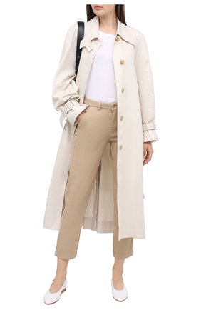 Женские хлопковые брюки 7 FOR ALL MANKIND бежевого цвета по цене 22300 руб., арт. JSL4X190SA | Фото 2 Женские хлопковые брюки 7 FOR ALL MANKIND бежевого цвета, арт. JSL4X190SA | Фото 2
