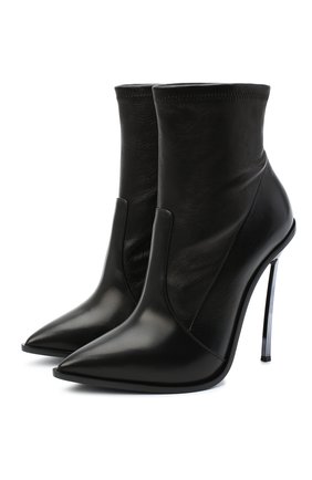 Женские кожаные ботильоны CASADEI черного цвета по цене 87850 руб., арт. 1R175R120MZNGST9000 | Фото 1 Женские кожаные ботильоны CASADEI черного цвета, арт. 1R175R120MZNGST9000 | Фото 1