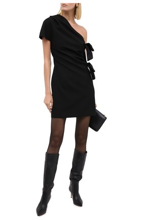 Женское платье SAINT LAURENT черного цвета по цене 190500 руб., арт. 632287/Y012W | Фото 2 Женское платье SAINT LAURENT черного цвета, арт. 632287/Y012W | Фото 2 (Материал подклада: Шелк; Материал внешний: Шелк, Синтетический материал; Длина Ж (юбки, платья, шорты): Мини; Рукава: Короткие; Женское Кросс-КТ: Платье-одежда; Случай: Коктейльный, Вечерний)