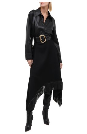 Женская юбка из шерсти и кашемира SAINT LAURENT черного цвета по цене 289500 руб., арт. 630950/Y5B35 | Фото 2 Женская юбка из шерсти и кашемира SAINT LAURENT черного цвета, арт. 630950/Y5B35 | Фото 2