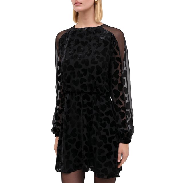Платье из вискозы и шелка Yves Saint Laurent 11233807