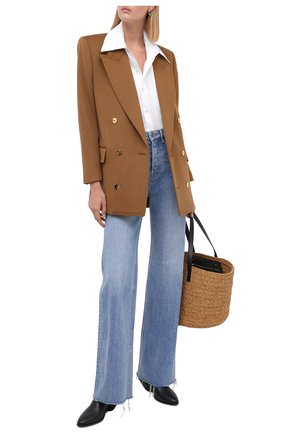 Женская хлопковая рубашка SAINT LAURENT белого цвета по цене 57350 руб., арт. 626928/Y227W | Фото 2 Женская хлопковая рубашка SAINT LAURENT белого цвета, арт. 626928/Y227W | Фото 2