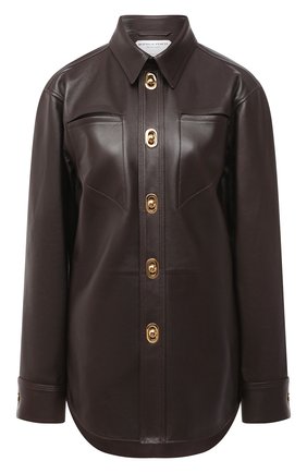 Женская кожаная рубашка BOTTEGA VENETA коричневого цвета по цене 387500 руб., арт. 630720/VKV90 | Фото 1 Женская кожаная рубашка BOTTEGA VENETA коричневого цвета, арт. 630720/VKV90 | Фото 1