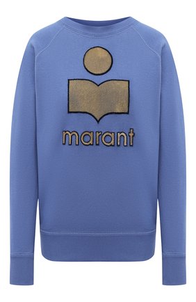 Женский хлопковый свитшот ISABEL MARANT ETOILE синего цвета по цене 23600 руб., арт. SW0037-20A054E/MILLY | Фото 1 Женский хлопковый свитшот ISABEL MARANT ETOILE синего цвета, арт. SW0037-20A054E/MILLY | Фото 1