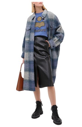Женский хлопковый свитшот ISABEL MARANT ETOILE синего цвета по цене 23600 руб., арт. SW0037-20A054E/MILLY | Фото 2 Женский хлопковый свитшот ISABEL MARANT ETOILE синего цвета, арт. SW0037-20A054E/MILLY | Фото 2
