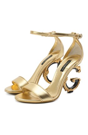 Женские кожаные босоножки keira DOLCE & GABBANA золотого цвета по цене 87550 руб., арт. CR0739/A1016 | Фото 1 Женские кожаные босоножки keira DOLCE & GABBANA золотого цвета, арт. CR0739/A1016 | Фото 1
