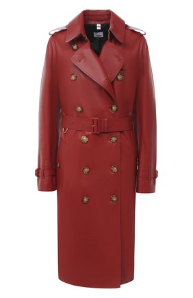 Женский кожаный тренч BURBERRY бордового цвета по цене 395000 руб., арт. 8030240 | Фото 1 Женский кожаный тренч BURBERRY бордового цвета, арт. 8030240 | Фото 1